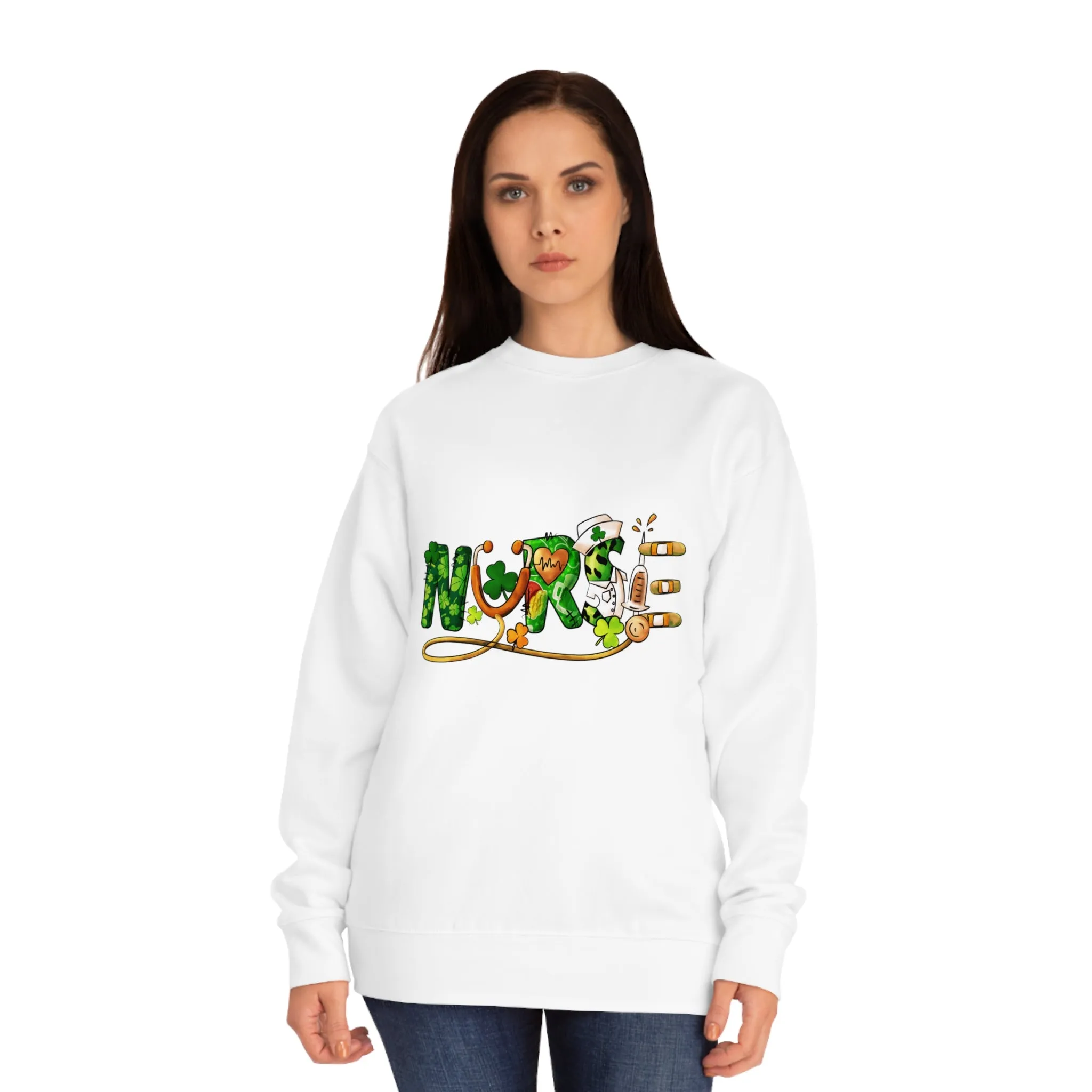 St Patricks Day Nurse Unisex Crew Sweatshirt