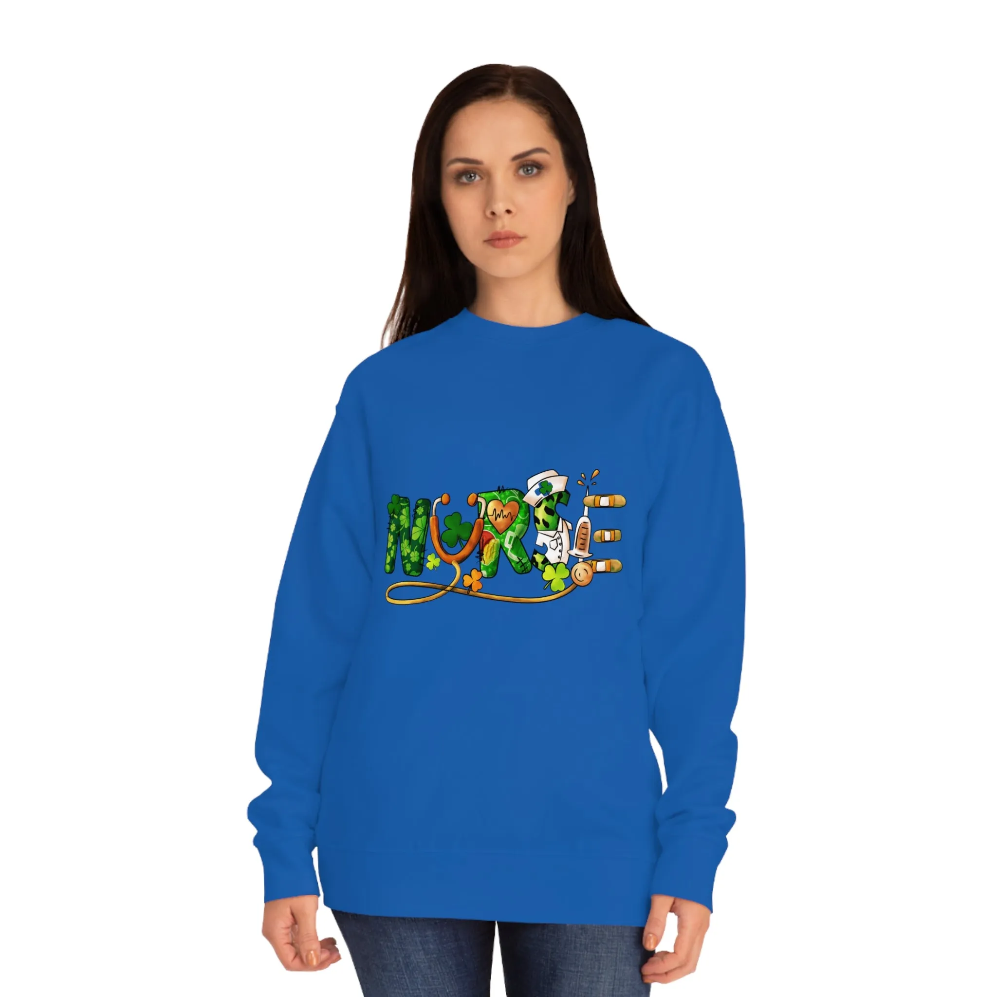 St Patricks Day Nurse Unisex Crew Sweatshirt