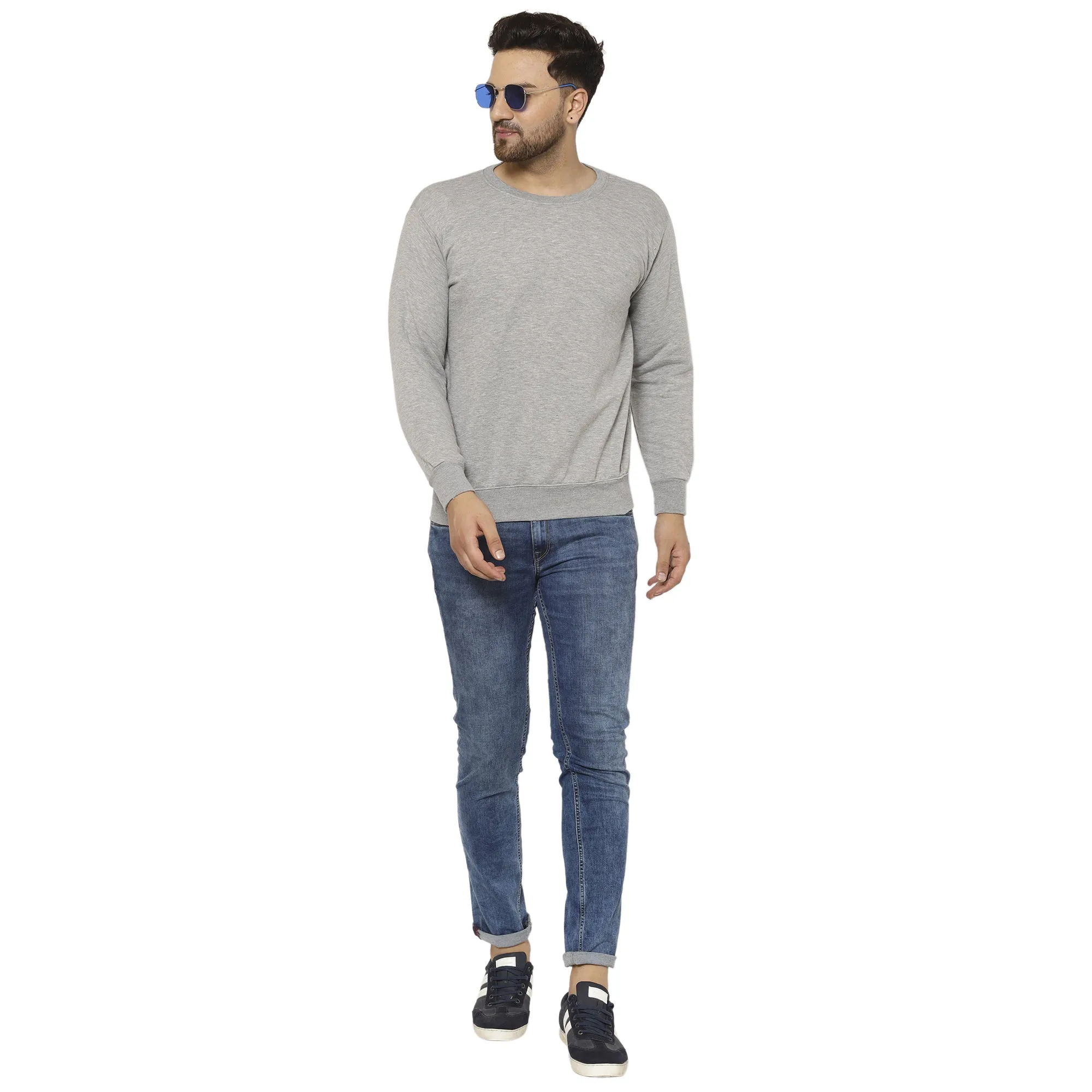 Vimal Jonney Fleece Round Neck Sweatshirt for Men