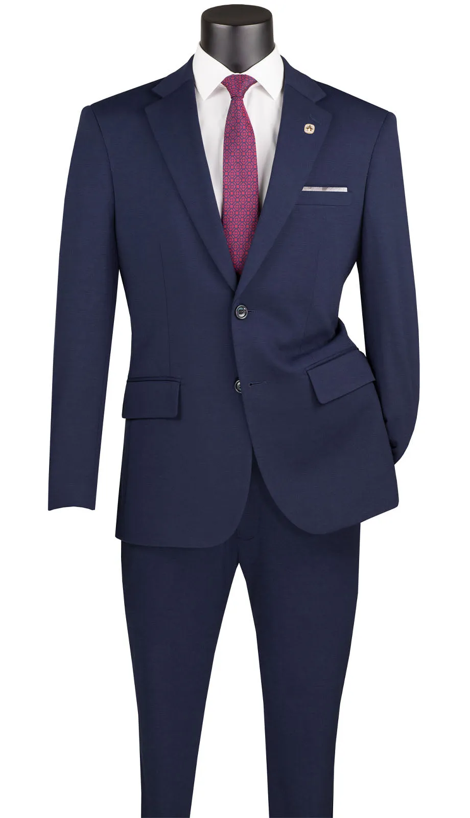 Vinci  SDX-3-NVY Mens Suit