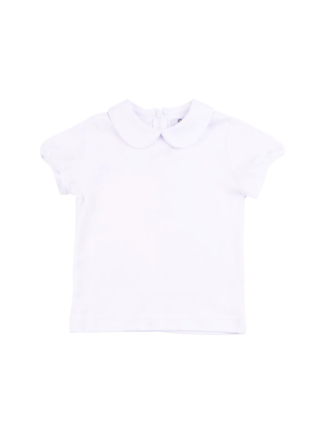 White Knit Short Sleeve Blouse