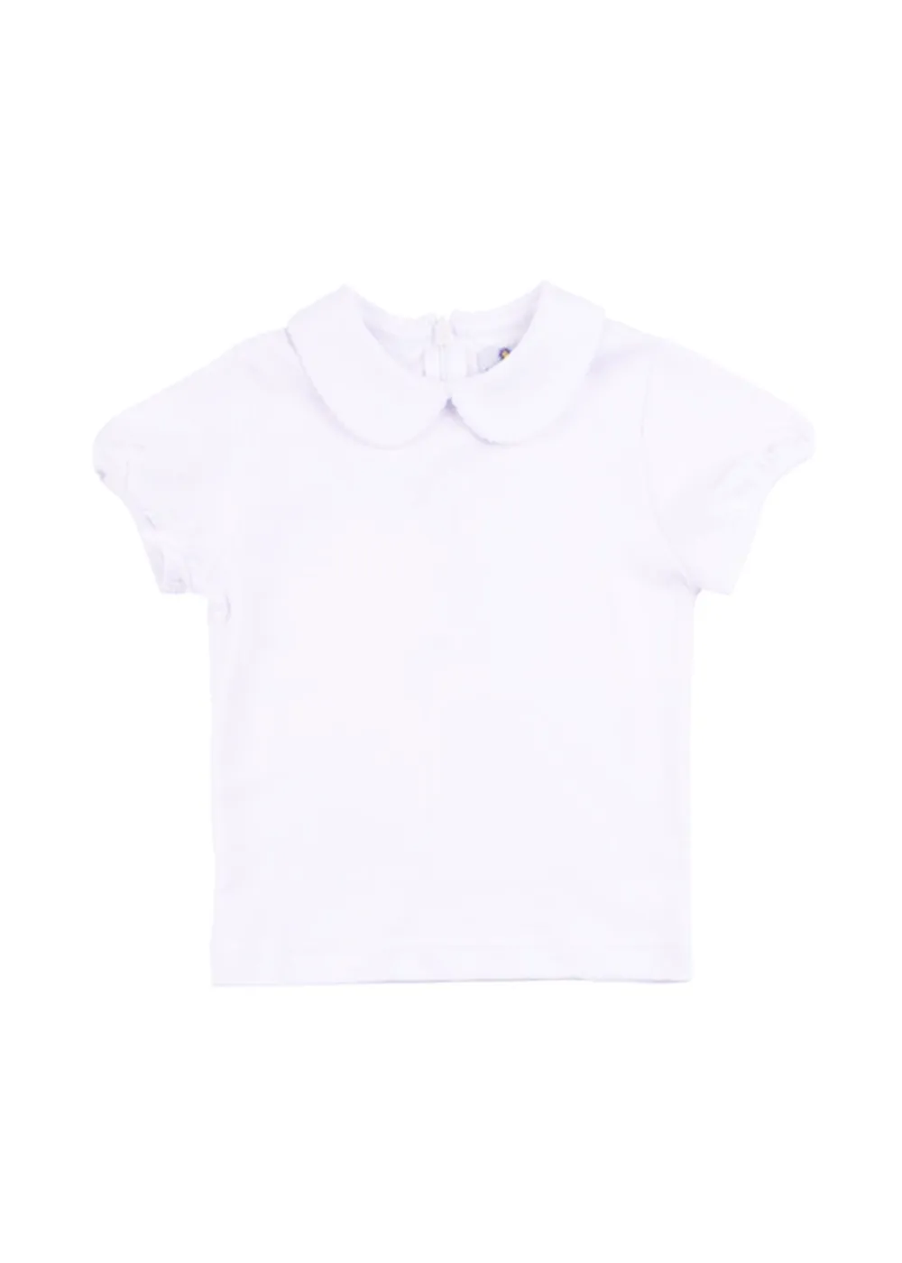 White Knit Short Sleeve Blouse