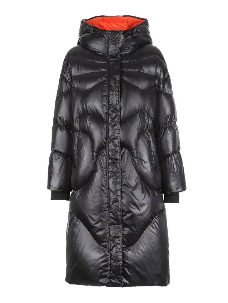 Women's Hooded Long Down Jacket