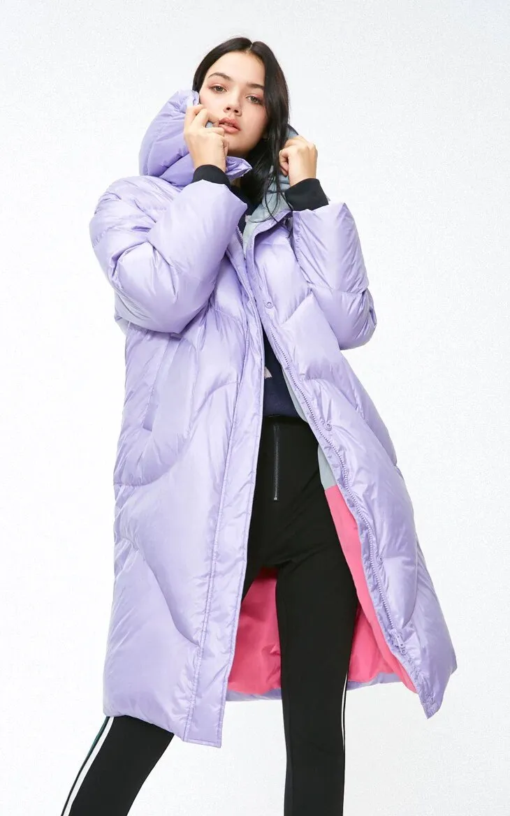 Women's Hooded Long Down Jacket