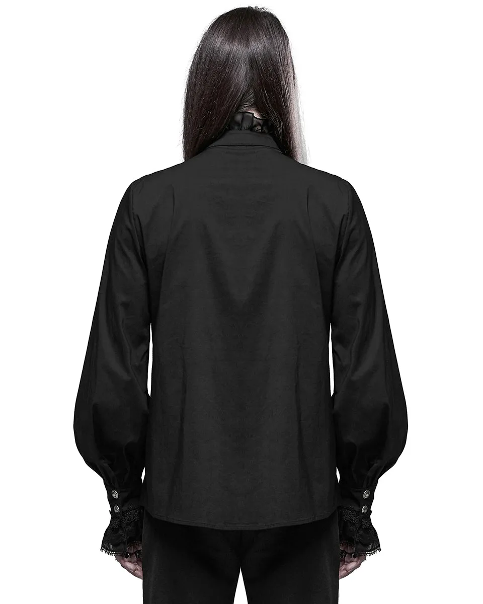 WY-1320 Mens Gothic Aristocrat Shirt - Black