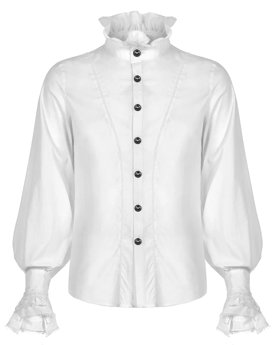 WY-1320 Mens Gothic Aristocrat Shirt - White