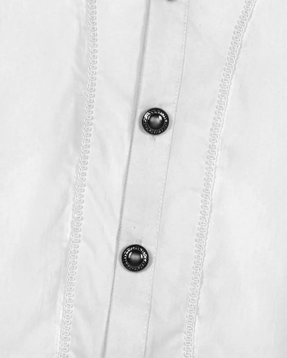 WY-1320 Mens Gothic Aristocrat Shirt - White
